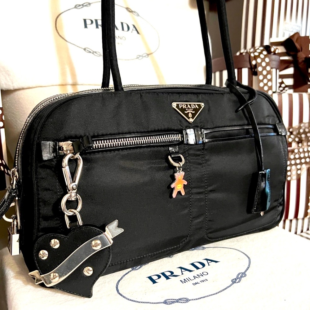 Authentic Prada mini bowling bag